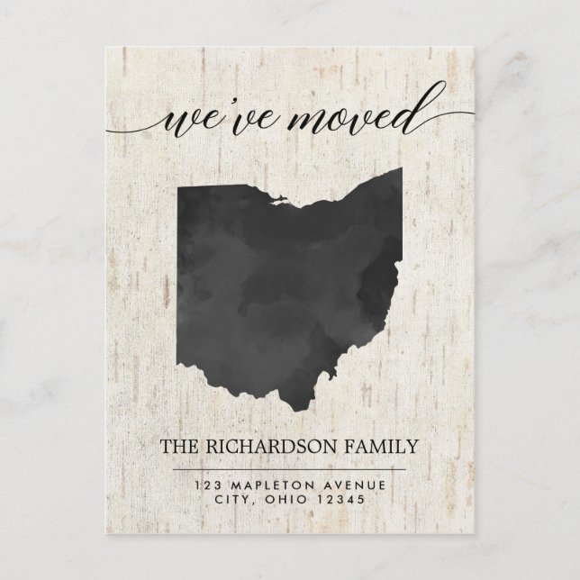 Invitación móvil, rústico del estado de Ohio (Anverso)