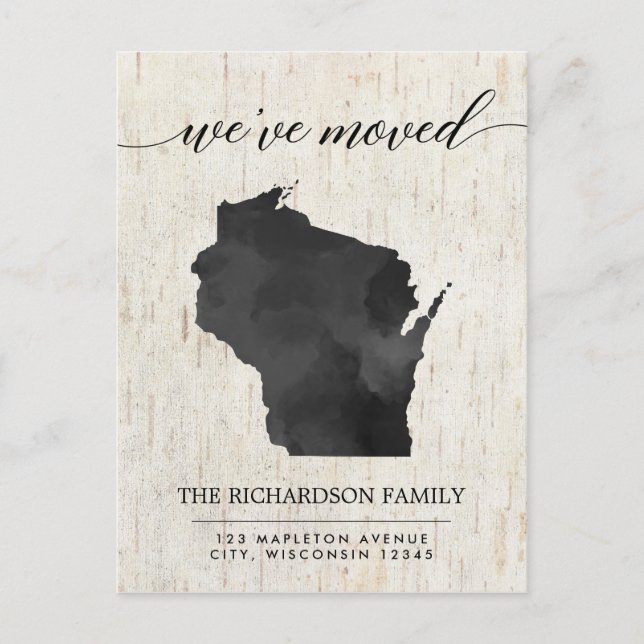 Invitación móvil, rústico estatal de Wisconsin (Anverso)