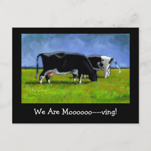 Invitación móvil: Vacas de Holstein: Arte en