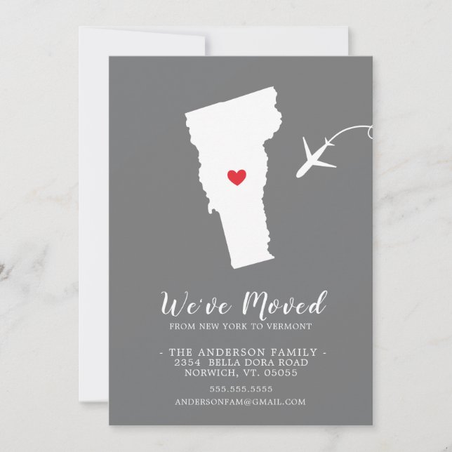 Invitación móvil | VERMONT estatal (Anverso)