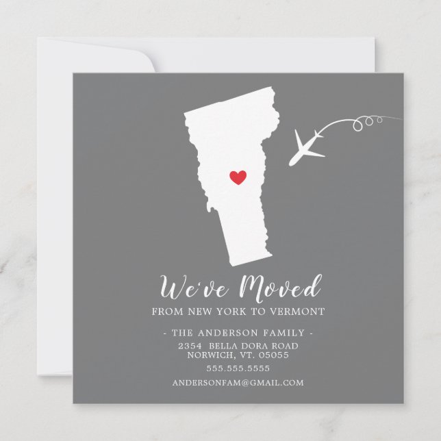 Invitación móvil | VERMONT estatal (Anverso)