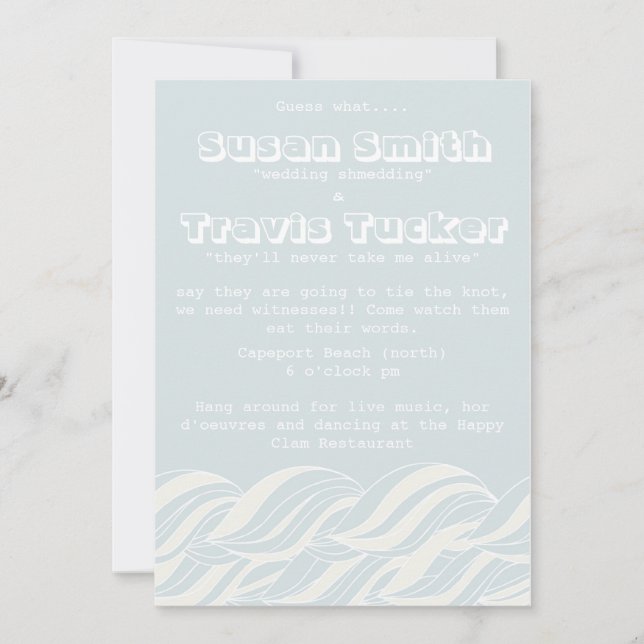 Invitación Movimiento del océano (Anverso)