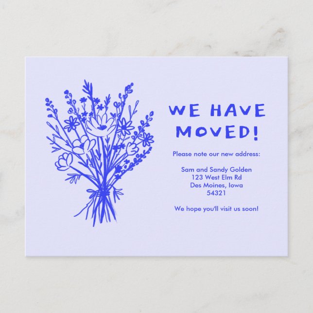 INVITACIÓN MOVIMIENTO Flor silvestre Bouquet Cute  (Anverso)