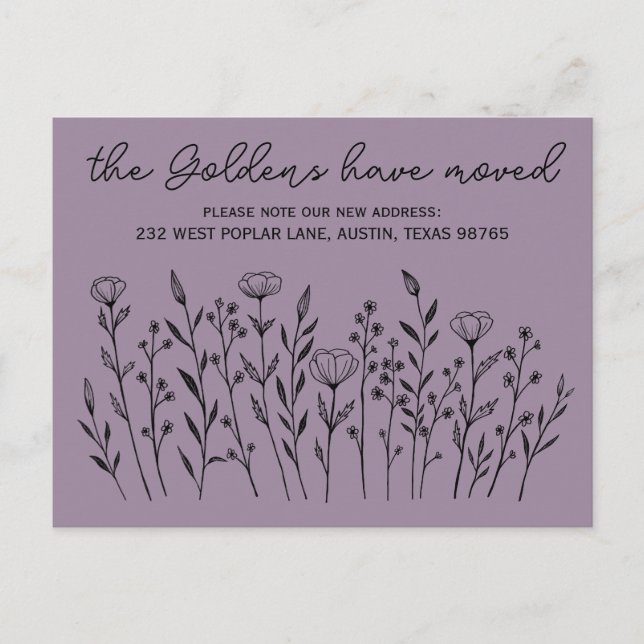 INVITACIÓN MOVIMIENTO Flores silvestres Personaliz (Anverso)