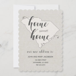 Invitación Moving to S Carolina New Address Home Sweet Home