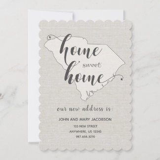 Invitación Moving to S Carolina New Address Home Sweet Home