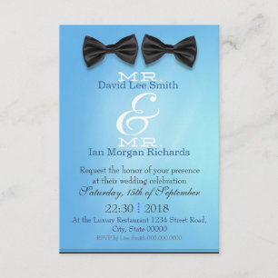 Invitación Mr and Mr with bows
