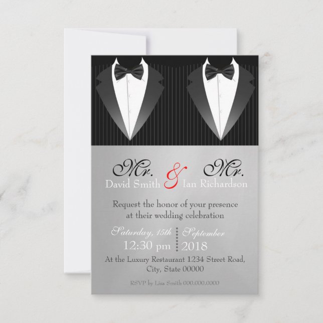 Invitación Mr. & Mr. Bow (Anverso)