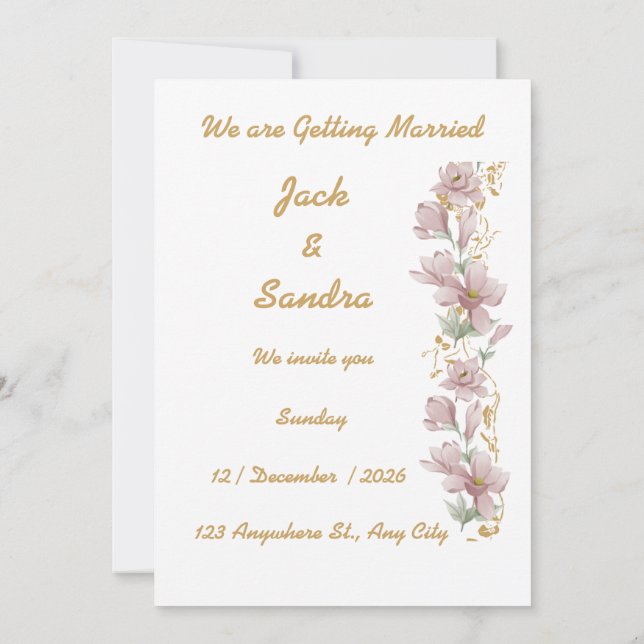 Invitación mr y mrs (Reverso)