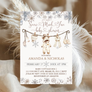 Invitación Mucha Diversión Invernal Baby Shower