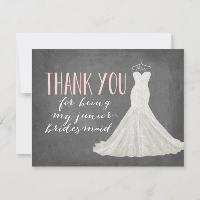 Invitación Muchacha de novias gracias | Bridesmaid (Anverso)