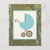 Muchacho Baby Shower - carro y camuflaje azules