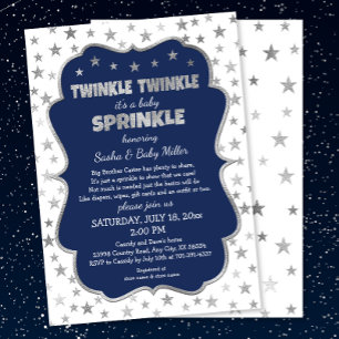 Invitación Muchacho Bebé Sprinkle Invitaciones, estrellas de 