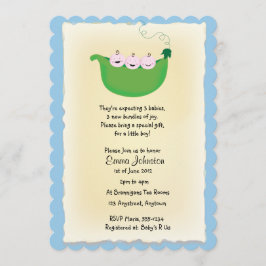Invitación Muchacho del trío los "guisantes en que fiesta de