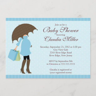 Invitación Muchacho elegante Baby Shower del carro del