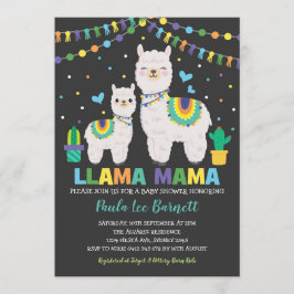 Invitación Muchacho lindo Baby Shower de la llama/alpaca del