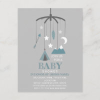 Muchacho móvil inspirado bohemio Baby Shower
