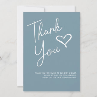 Invitación Muchacho simple y moderno Baby Shower Gracias