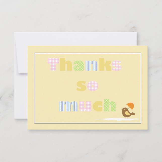 Invitación Muchas gracias Notecard (Anverso)