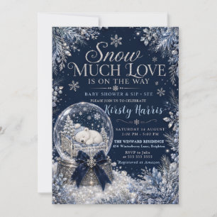 Invitación Mucho Amor de Nieve Está en Camino Baby Shower
