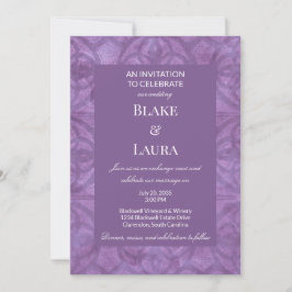 Invitación Muda Morado Primavera Tonos Tierra Batik Personali