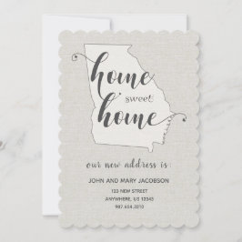 Invitación Mudándose a Georgia Nueva dirección a casa dulce h