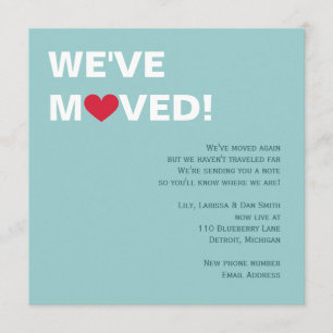 Invitación Mudanza roja del corazón