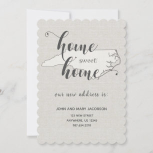 Invitación Mudarse a Carolina del Norte Hogar Dulce Hogar
