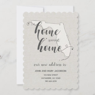 Invitación Mudarse a Florida Nueva Dirección Hogar Dulce Hoga