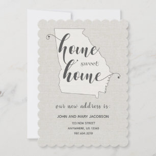 Invitación Mudarse a Georgia Nueva Dirección Hogar Dulce Hoga