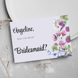 Invitación Muelle de flores silvestres moradas de Lavender