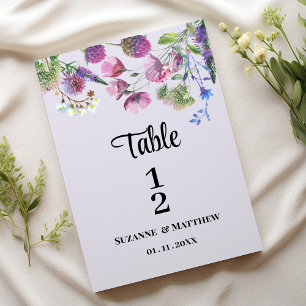 Invitación Muelle de flores silvestres moradas de Lavender nú