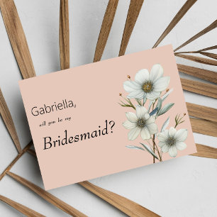 Invitación Muelle floral de menta blanca de durazno de moda