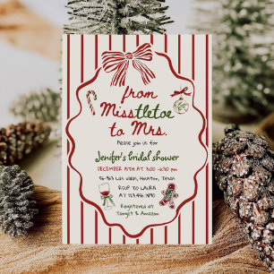 Invitación Muérdago para la Sra. Despedida de Soltera Dibujad