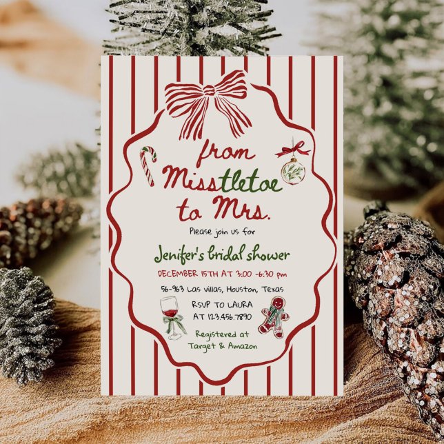 Invitación Muérdago para la Sra. Despedida de Soltera Dibujad (Subido por el creador)