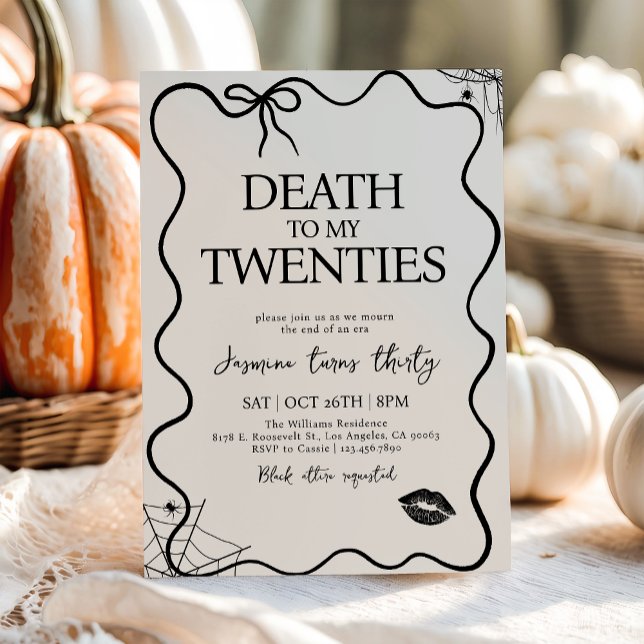 Invitación Muerte a mi Fiesta de cumpleaños número 30 (Subido por el creador)