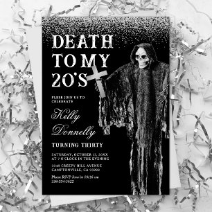 Invitación Muerte a mi Fiesta de cumpleaños número 30