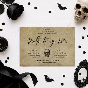 Invitación Muerte a mi fiesta de los 20