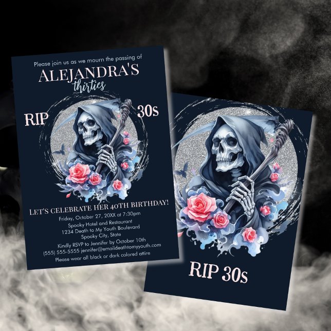 Invitación Muerte a mi joven se queja de que el 40° Fiesta de (Subido por el creador)