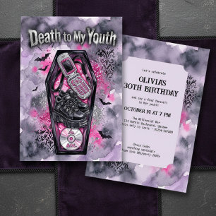 Invitación Muerte a mi juventud Cumpleaños 30