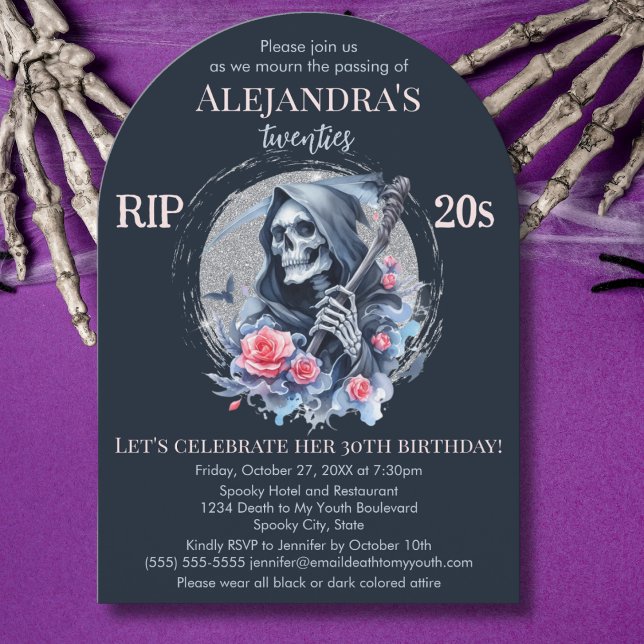 Invitación Muerte a Mi Juventud Fiesta de Cumpleaños 30 del S (Subido por el creador)