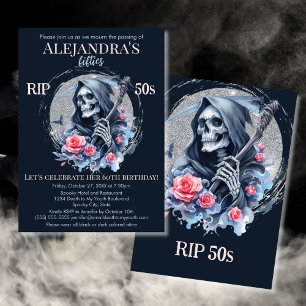 Invitación Muerte a Mi Juventud Parca Fiesta de Cumpleaños 60