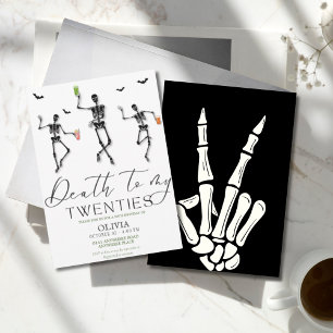 Invitación Muerte a mis 20 años Halloween 30 cumpleaños