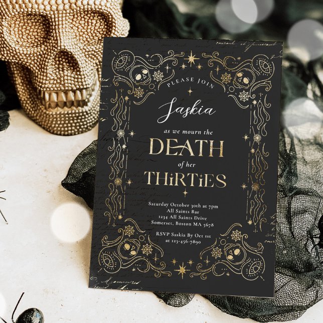 Invitación Muerte a mis treinta Halloween Cumpleaños 40 (Subido por el creador)