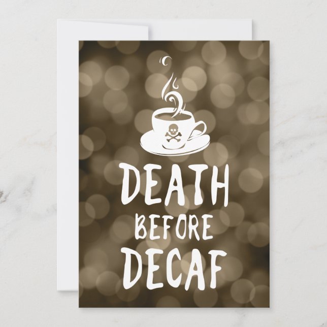 Invitación muerte antes del café decaf (Anverso)