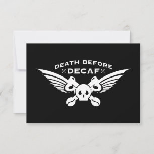 Invitación muerte antes del decaf
