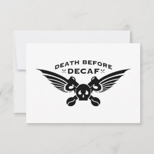 Invitación muerte antes del decaf