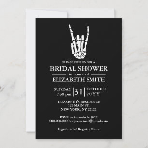 Invitación Muerte bíblica gótica nos hace Fiesta ducha de nov