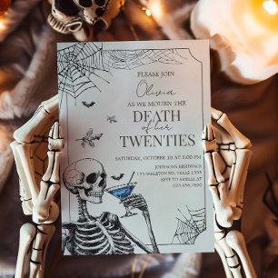 Invitación Muerte de Halloween para mi cumpleaños número vein