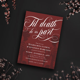 Invitación Muerte en la minera roja nos hace parte Boda de Gó